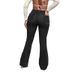 Women's Clothing New Retro Washed Contrast Color High Waist Hip Lifting Hot Girl Flared Women's Denim Trousers_mkmklike.com