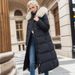 Women's Clothing new slim fit large fur collar long cotton coat_mkmklike.com