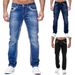 Men's Clothing High Quality New Style Slim Double Line Jeans Classic Tricolor Jeans_mkmklike.com