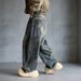 Men’S Graffiti Washed Gray Relaxed Fit Straight Leg Jeans – Urban Streetwear Denim With Artistic Hand-Painted Details | 90s Hip-Hop Inspired_mkmklike.com