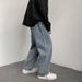 Men's Retro Straight Leg Jeans Elastic Waist Casual Wide Leg Trousers American Style Wear Archer0603 Loose Fit_mkmklike.com