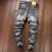 Men's Clothing New Style Slim Fit Elastic Straight Leg Jeans, Trendy And Stylish Men's Trousers_mkmklike.com
