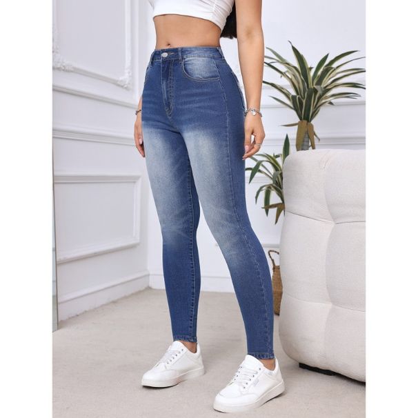 Cross-border European And American Style Jeans With Simple Back Pocket Embroidery, Stretchy Tight-fitting Denim Women's_mkmklike.com