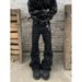 Men's 3D Whiskered Ruffled Flared Jeans Black Washed Distressed Bootcut Pants American Style_mkmklike.com