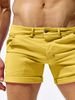 Men's Stretch Cotton Casual Denim Shorts - Summer Breathable High Elasticity Slim Fit Cargo Shorts For Sports & Outdoor Activities_mkmklike.com