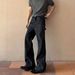 Unisex Heavy Duty Patchwork Rhinestone Jeans A-Line Flared Design Cool Men's Denim_mkmklike.com