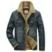 Loom Cross-Border New Winter Style Men's Denim Fashion Casual Plus Size Fleece-Lined Coat Cotton Jacket Wholesale_mkmklike.com