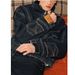 Deconstruction Of Niche Trendy Brands, Washed Heavy Industry Stand Up Collar, Loose Denim Jacket, Zipper Jacket_mkmklike.com