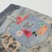 Men's Faux Two Piece Digital Print Denim Shorts Hip Hop Trend Loose Straight Leg mid Waist Black Blue Cotton Machine Washable_mkmklike.com