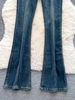 Vintage Ruffled Shirt, Slightly Flared Jeans, High Waist Slimming Versatile Denim Suit_mkmklike.com
