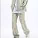Men's Clothing High Street Retro Wide Leg Jeans Men's Spring And Summer New Loose Versatile Ripped Design Straight Pants_mkmklike.com