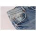 Unisex Cleanfit Stacked Flared Jeans, Light Mud Fade With Horizontal Whisker, Breathable For Summer_mkmklike.com