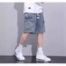 Men's Clothing Workwear Denim Shorts Men's Summer Thin Fashion Loose Retro High Street Five Point Pants_mkmklike.com