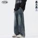 Men's Clothing Whiskered Straight Leg Jeans Retro Casual Long Pants Trendy Versatile For Teenagers_mkmklike.com