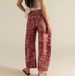 Women's Loose Fit Denim Jeans Floral Print Cropped Wide Leg mid Waisted Y2K Style Autumn Winter Fashion_mkmklike.com