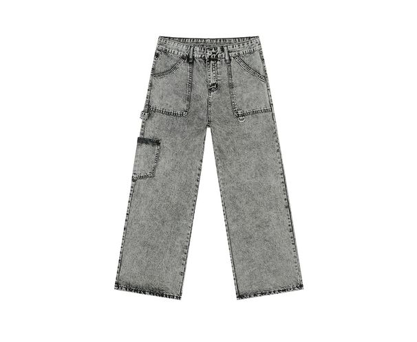 EF JEANS | 2025 Spring New Retro Washed Tooling Straight Pants Men's And Women's Same Snowflake Denim Trousers_mkmklike.com