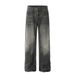 Punk Washed Gradient Jeans Heavy-Duty Distressed American Street Style Men's Wide-Leg Straight Long Pants Trendy_mkmklike.com