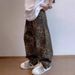 Men's Retro Leopard Print Cargo Jeans - High Waist Loose Fit Drop-Crotch Streetwear Pants For Casual & Hip-Hop Style_mkmklike.com