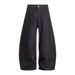 Men's Wide-Leg Long Pants Scythe Design, Hip-Hop Trendy Loose Jeans With Topstitching And Deconstructed Design_mkmklike.com
