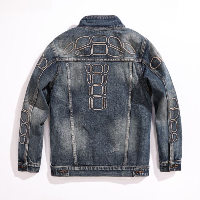 New Spring And Autumn Workwear Trendy Brand Loose Jacket Men's Denim Top 528_mkmklike.com