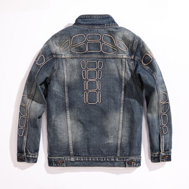 New Spring And Autumn Workwear Trendy Brand Loose Jacket Men's Denim Top 528_mkmklike.com