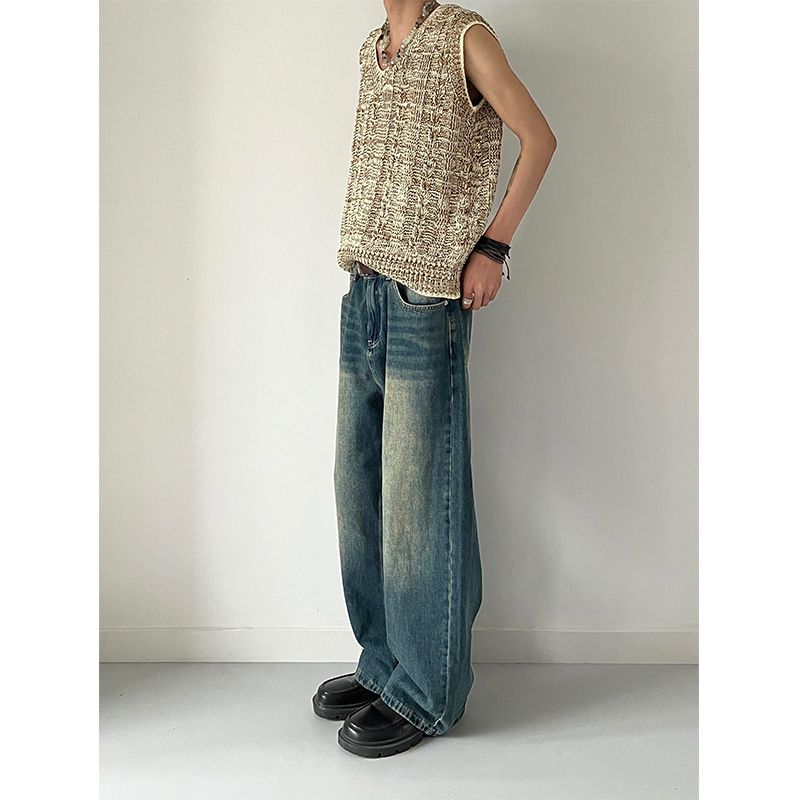 Nordmann Xintang Jeans Men's Autumn And Winter Loose Straight 2025 High-end Trendy Brand Handsome Versatile Casual Pants_mkmklike.com
