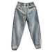 Men's Trendy Harem Jeans Loose Fit Tapered Knee Cropped Casual Pants American High Street Style Versatile Cool Washed_mkmklike.com