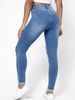High Waist Straight Leg Distressed Jeans For Women – Vintage Denim Pants, Classic Blue Skinny Fit_mkmklike.com