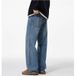 Clanfit Men's American Vintage Straight Leg Jeans – Cleanfit Washed Denim, Relaxed Fit, 100% Cotton (Sizes 28-38)_mkmklike.com