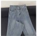 Men's Summer Thin Straight Leg Jeans Casual Trendy Sporty Washed Versatile Button Down Pants_mkmklike.com