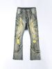 Men's Ripped Flared Stretch Jeans With Tassels_mkmklike.com