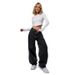 Women's Relaxed Wide-Leg Jeans | Mid-Rise Zip-Fly | Soft Washed Gray Denim | Office & Casual Wear_mkmklike.com