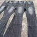 Vintage Black Denim Jeans – Distressed Lightning Wash With High-Rise Flare & Hand-Painted Details_mkmklike.com