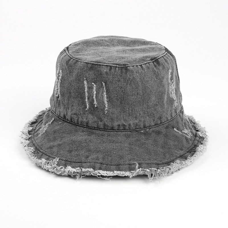 Hot Sale New Denim Bucket Hat with Frayed Edges Fisherman Cap Hats for Women Gorro Sun Fishing Caps Gorras Gorra Muts Chapeau_mkmklike.com