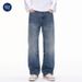 Nordmann Muqiu Clothing | American Retro Floral Washed High Street Jeans Men's Straight Loose Cool Casual Long Pants_mkmklike.com