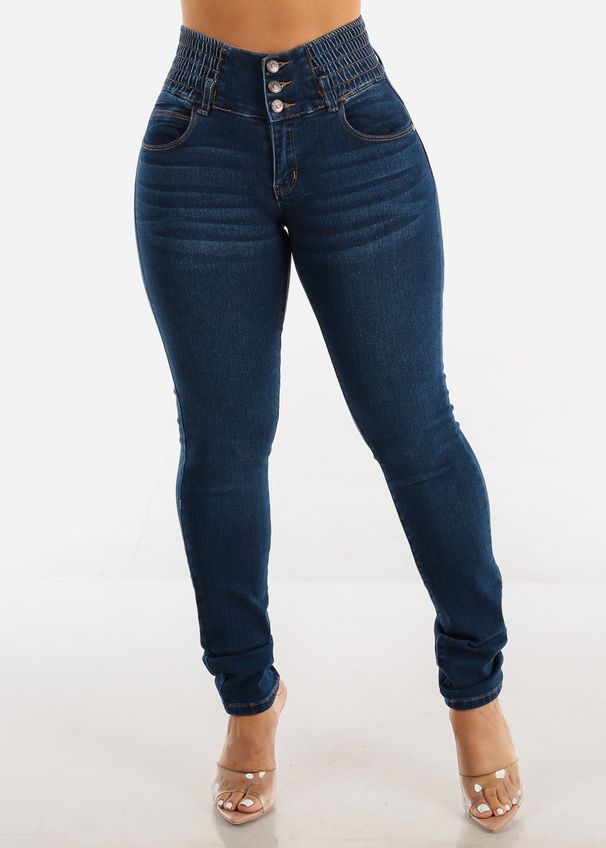 Women's Clothing Slim Stretch Jeans Sexy Hip Lifting High Waist Skinny Trousers_mkmklike.com