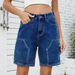 K Street Washing New Fashionable And Cool Denim Five Quarter Pants For Women_mkmklike.com