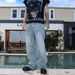 Men's High-Waisted Slimming Denim Trousers Pearl Embellished Loose Straight Wide Leg Jeans Retro American Style Summer 2026 New Arrival_mkmklike.com