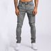 New Men's Trend Black Slim High Waist Denim Slim-Fit Pants For Men_mkmklike.com