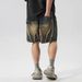 Men's High Street Loose Fitting Casual Denim Shorts Retro Washed And Distressed Lace Up Details Vibe Style_mkmklike.com