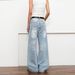 Men's Clothing Crease Cleanfit Washed Denim Vintage Washed Cleanfit Denim Jeans For Men - Retro American Style Bootcut Pants With Distressed Details_mkmklike.com
