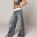 Vintage Washed Distressed High-Waisted Loose Fit Jeans For Women – Comfortable & Stylish Casual Denim Pants_mkmklike.com