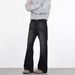 Vintage Washed Flare Jeans – Classic 70s Inspired Bootcut Denim Pants With Cleanfit Silhouette For Men & Women_mkmklike.com