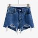Women's Fringedenimshorts Plus Size Loose-Fit Korean Style A- Line Holeed Summer Jeans Trendy INS Style New Arrival_mkmklike.com