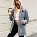 K New Versatile Slimming Retro Classic Loose Denim Jacket Top For Women. No Necklace, Glasses, Or Other Accessories_mkmklike.com