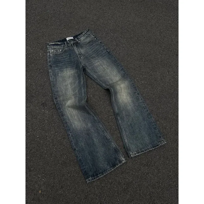 Men's Clothing Men's Okayama Slub Denim Jeans - Sunset Fade Bootcut Pants (Vintage Relaxed Fit)_mkmklike.com