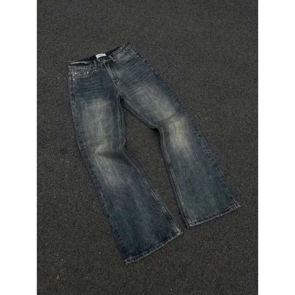 Men's Clothing Men's Okayama Slub Denim Jeans - Sunset Fade Bootcut Pants (Vintage Relaxed Fit)_mkmklike.com