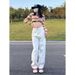 High Waist Wide Leg White Jeans For Women - Flowy Straight Fit, Comfortable & Slimming, Petite To Plus Size_mkmklike.com