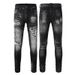 Men’S Slim Fit Ripped Jeans – High Street Black Denim With Patch Details & Stretch Comfort, Skinny Tapered Leg_mkmklike.com
