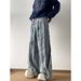 Men’s Deconstructed Patchwork Jeans – Frayed Hem, Tassel Details, Slightly Flared Wide Leg & Floor-Length Fit_mkmklike.com